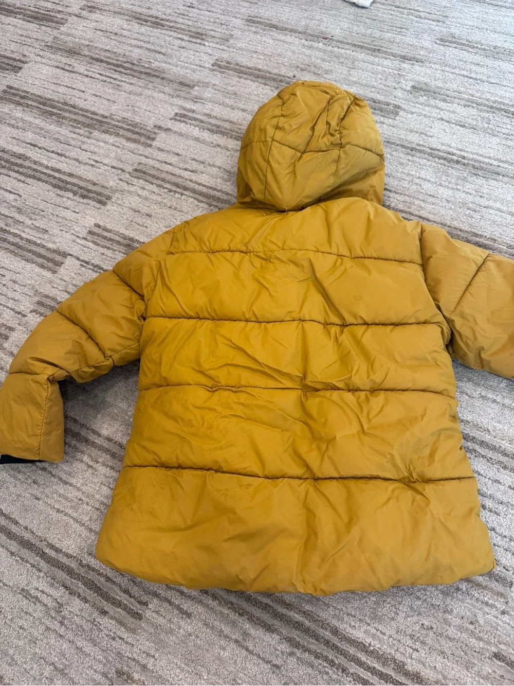 Zara Kids Mustard Hooded Puffer Jacket